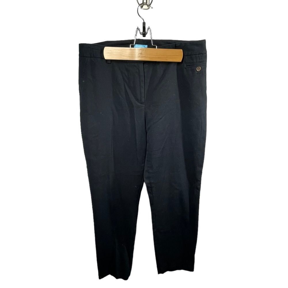 J. McLaughlin Black Straight Leg Textured Pants